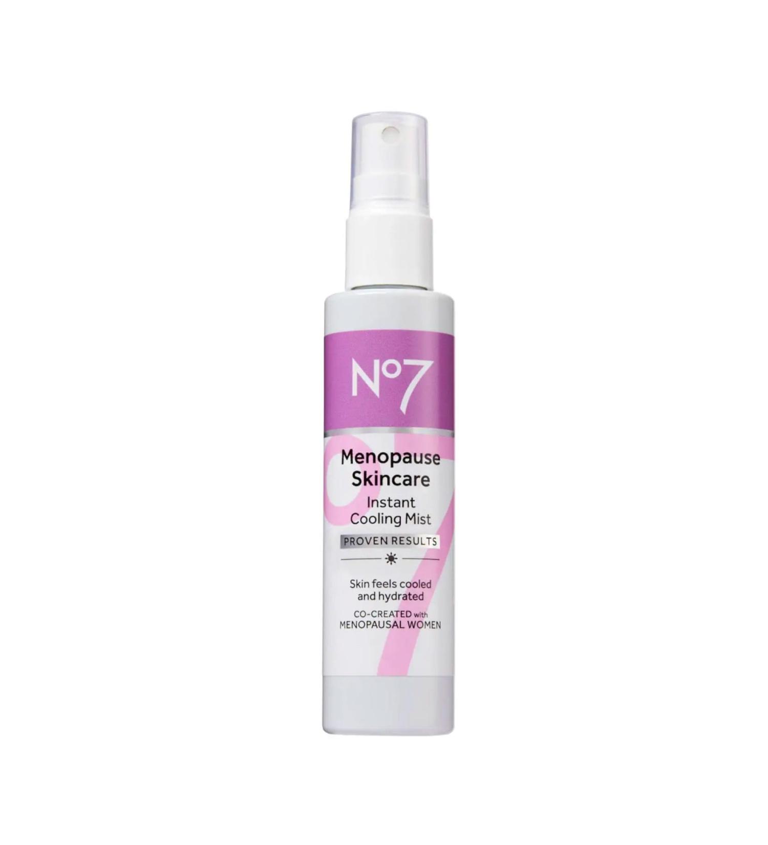 No7 Menopause Skincare Instant Cooling Mist - Daily Relief for Hot Flashes Moisturizing Facial Mist with Glycerine & Rosewater (100 ml - Buy Online on GoSupps.com