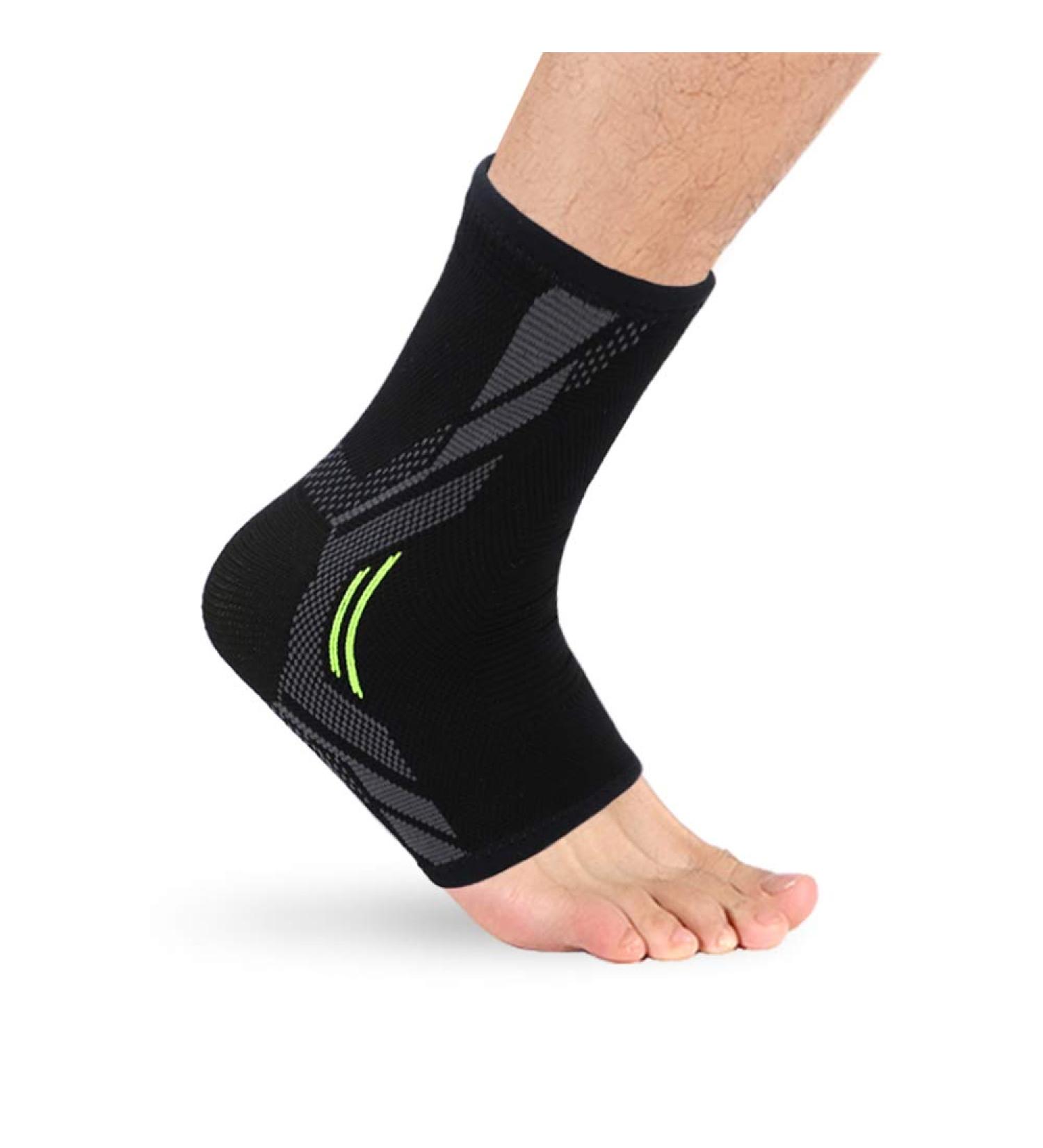 Ankle Brace Support & Compression Sleeve - Relieves Plantar Fasciitis & Achilles Tendonitis - Foot Brace for Sports & Gym - Green Large (1pc - Buy Online on GoSupps.com