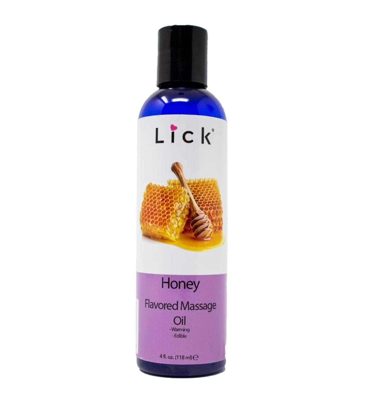 Buy Honey Flavored Massage Oil for Couples | Edible Non-Sticky Vegan Friendly | Relaxing Lotion with Vitamin E Sweet Almond & Coconut Oil - 4 oz - Buy Online on GoSupps.com