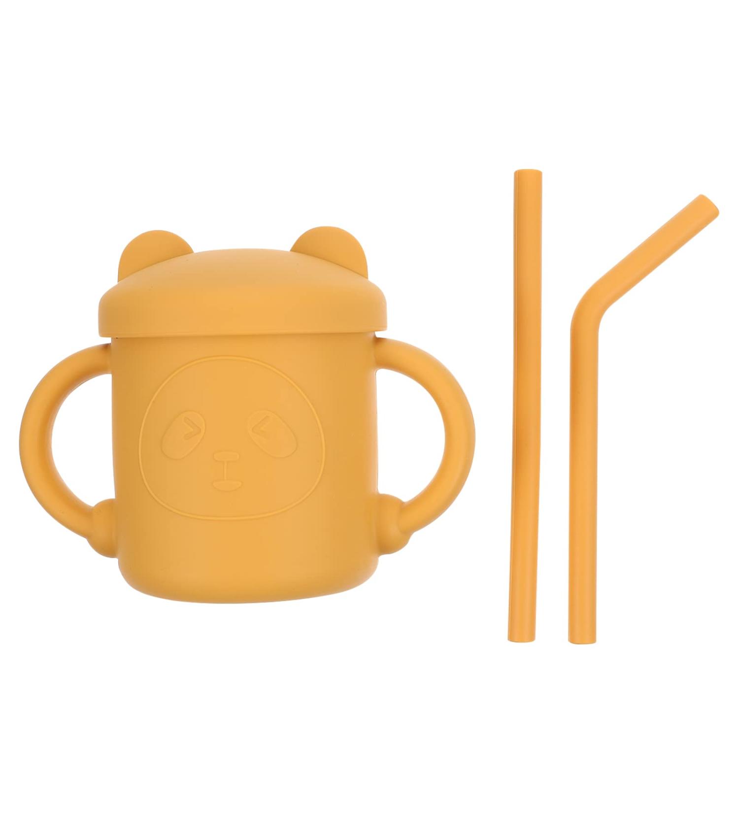 Buy Silicone Sippy Cup Water Bottle - Straw Drinking Cup for Kids | Durable & Safe Silica Gel Sport Bottle - Buy Online on GoSupps.com