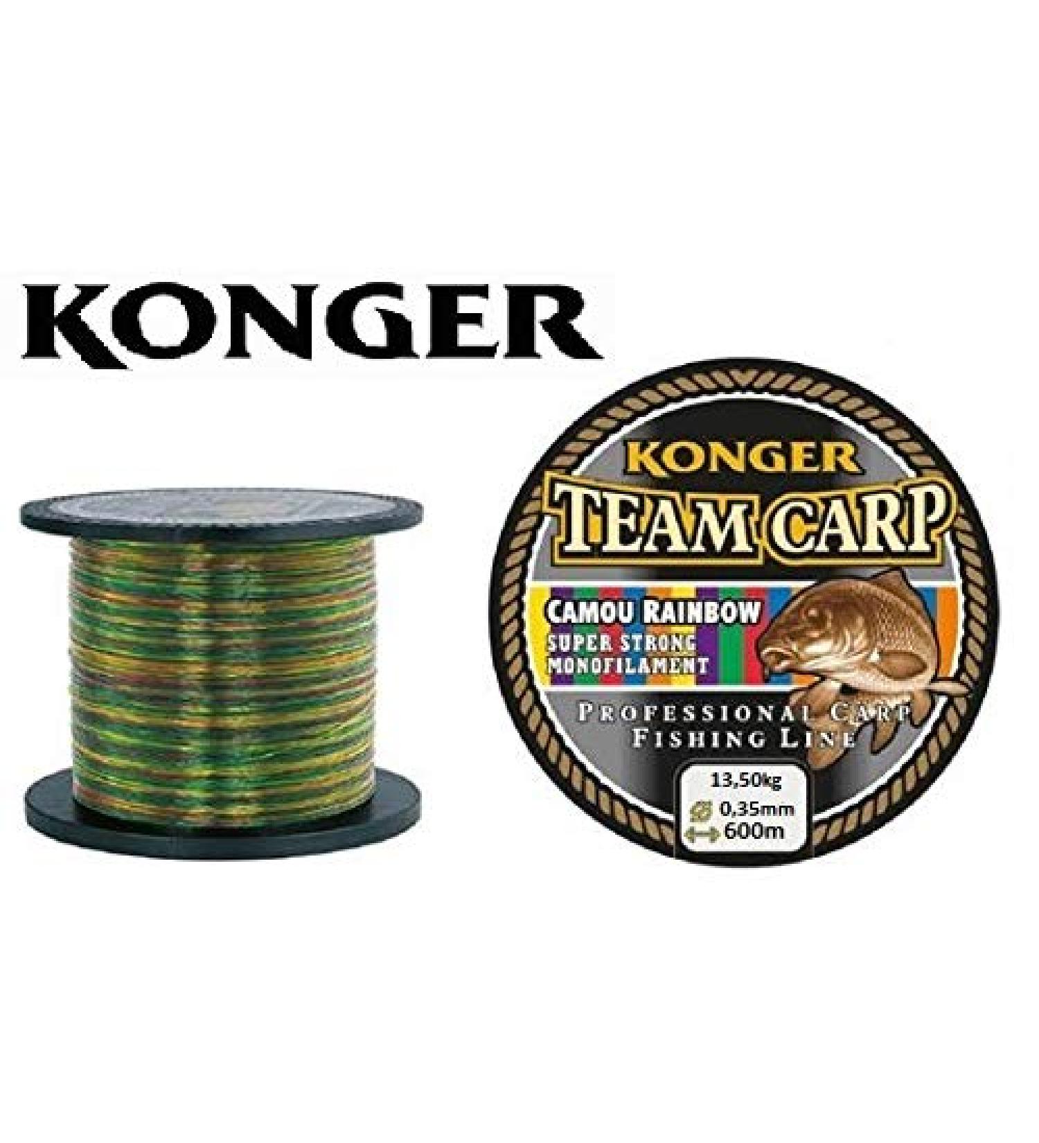Konger fishing line Team CARP Rainbow spool 600m monofilament carp line 0.35mm / 13.50kg