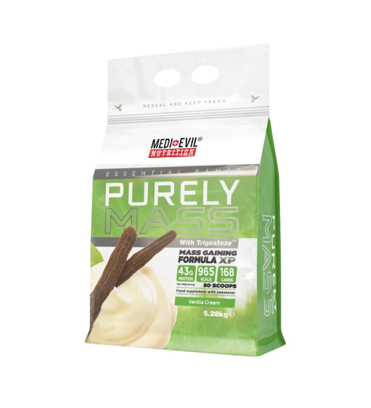 Medi-Evil Nutrition Purely Mass Gainer Protein Powder Vanilla Flavour 5.28kg High Calories - Buy Online on GoSupps.com