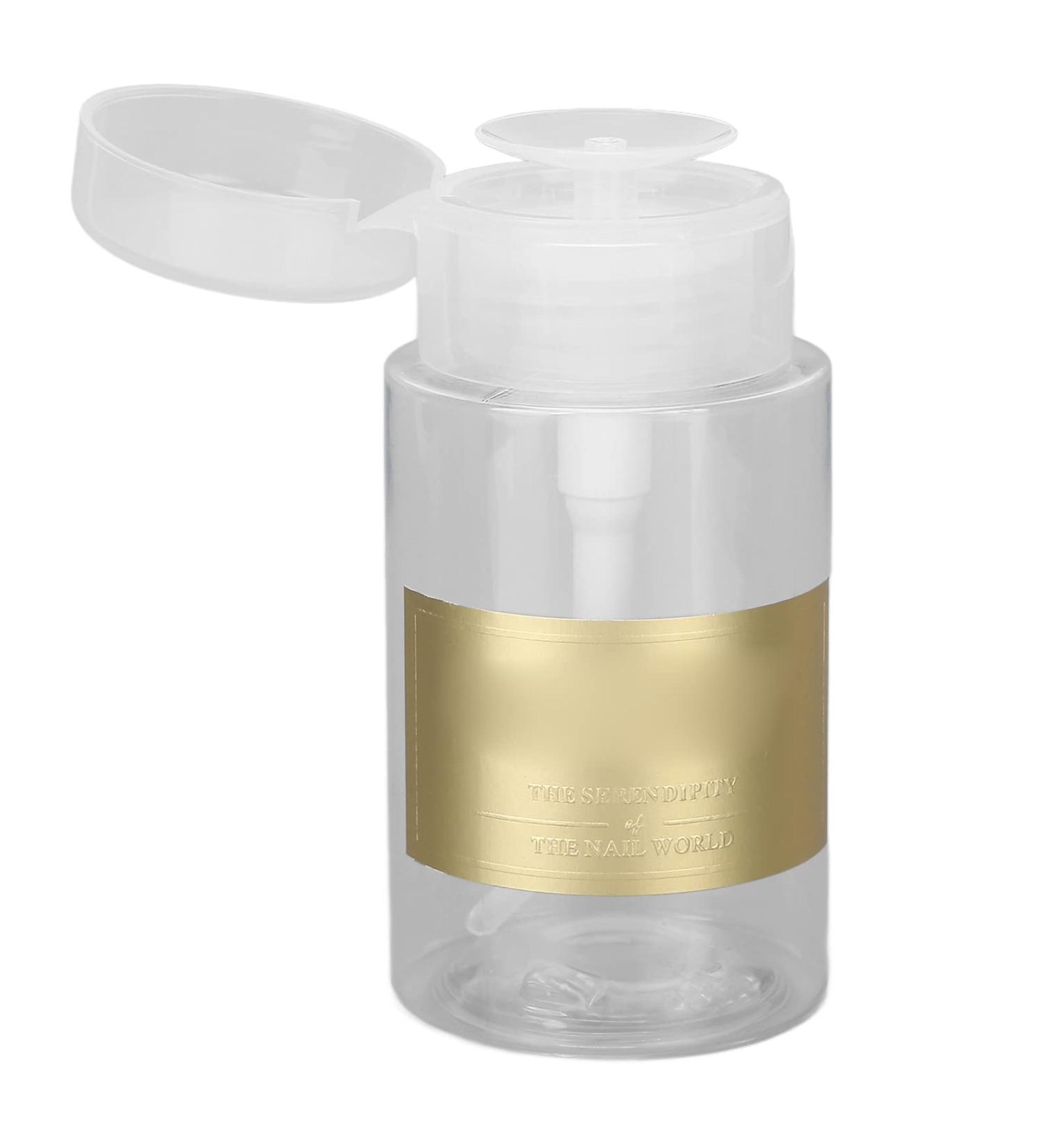 Nail Polish Remover Pump Bottle Dispenser 150ml Push Down Cleanser Dispenser Bottle Travel Empty Liquid Container Clear Empty Refillable Pump Dispenser for Nail Makeup Remover - Buy Online on GoSupps.com