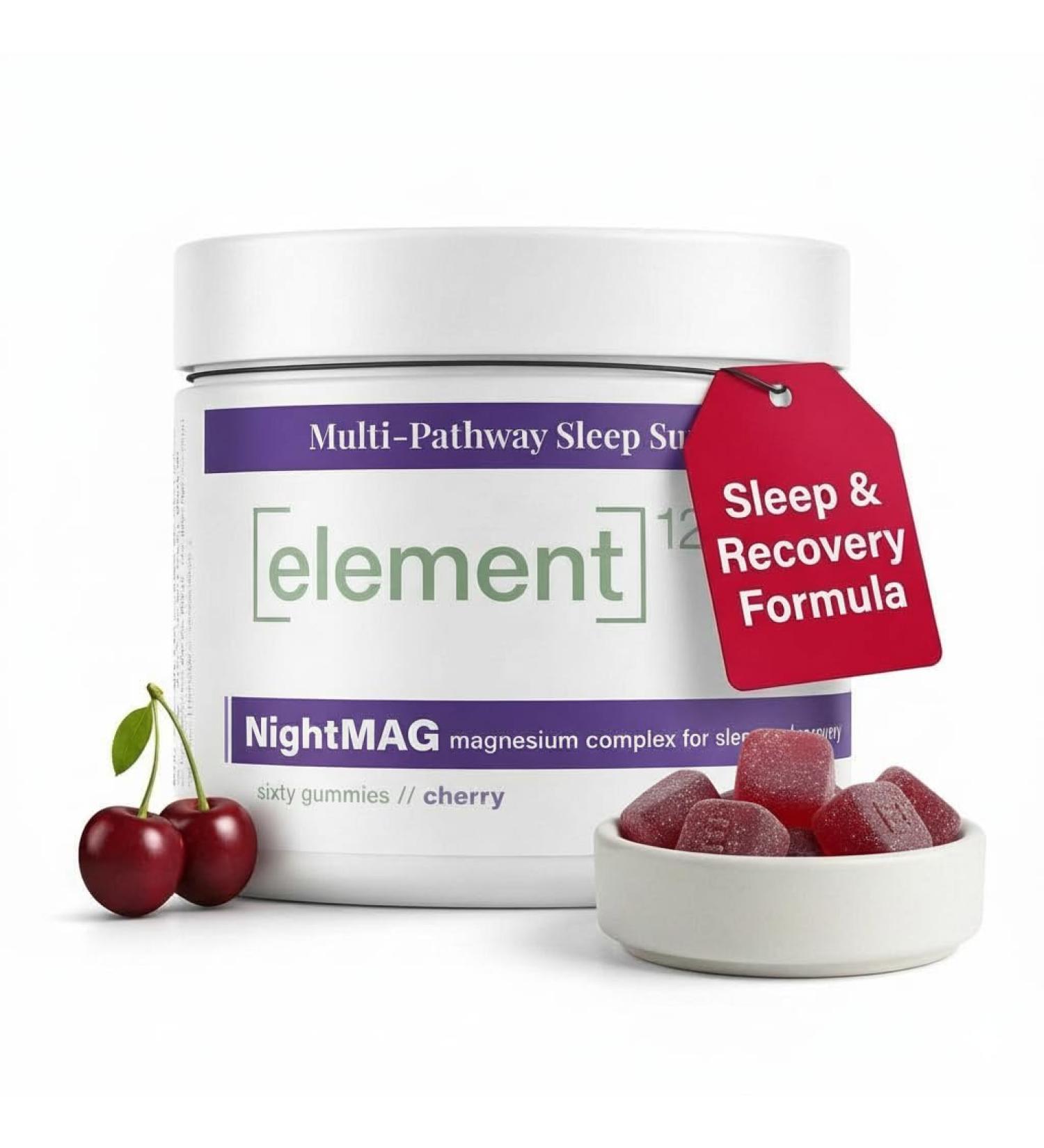 NightMAG Magnesium Glycinate Gummies for Sleep and Recovery Sugar-Free Vegan-Friendly and Naturally Flavored Sleep Gummies for Adults Magnesium Complex 400mg 60 Count 1-Pack (Cherry) Cherry 60 Count (Pack of 1) - Buy Online on GoSupps.com