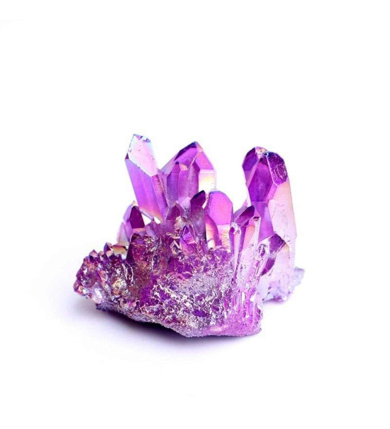 Natural Crystal Rough Natural Quartz Crystal Cluster Titanium Bismuth Electroplated Purple Stone Specimen Home Decor Gifts (Color : 100g) - Buy Online on GoSupps.com