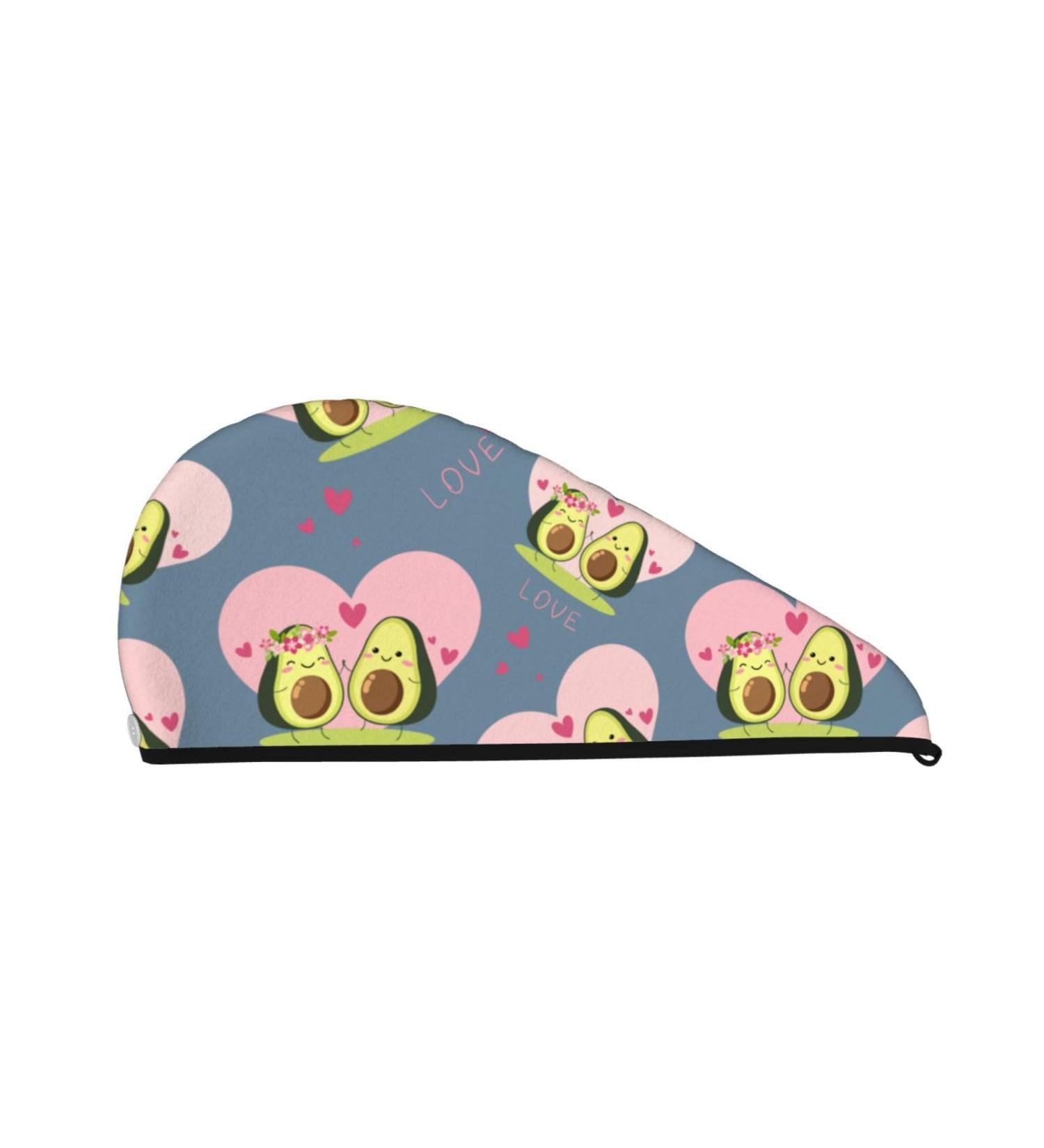 Avocado Lovers Hair Towel Wrap - Quick Drying Hair Turban with Button | Ultimate Hair Drying Towel - Buy Online on GoSupps.com