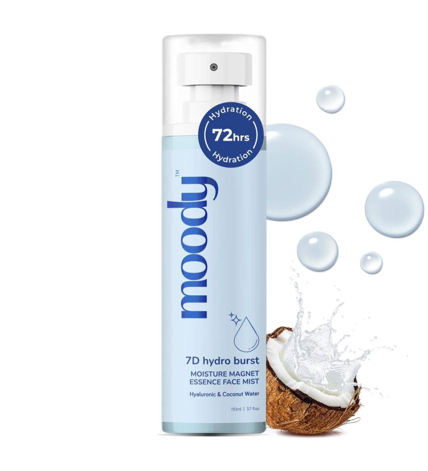 Buy Moo dy 7D Hydro Burst Hydrating Face Mist & Essence Toner | Hyaluronic Acid & Vitamin B5 | Soothing Pore Tightening 100% Vegan - 110ml - Buy Online on GoSupps.com