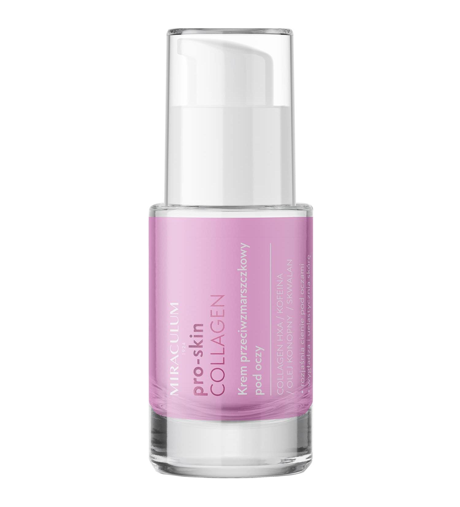 Miraculum Kolagen Pro-Skin Eye Cream - Anti-Aging Reduces Dark Circles Natural Ingredients Day & Night Care 15ml | Perfect Gift Idea - Buy Online on GoSupps.com