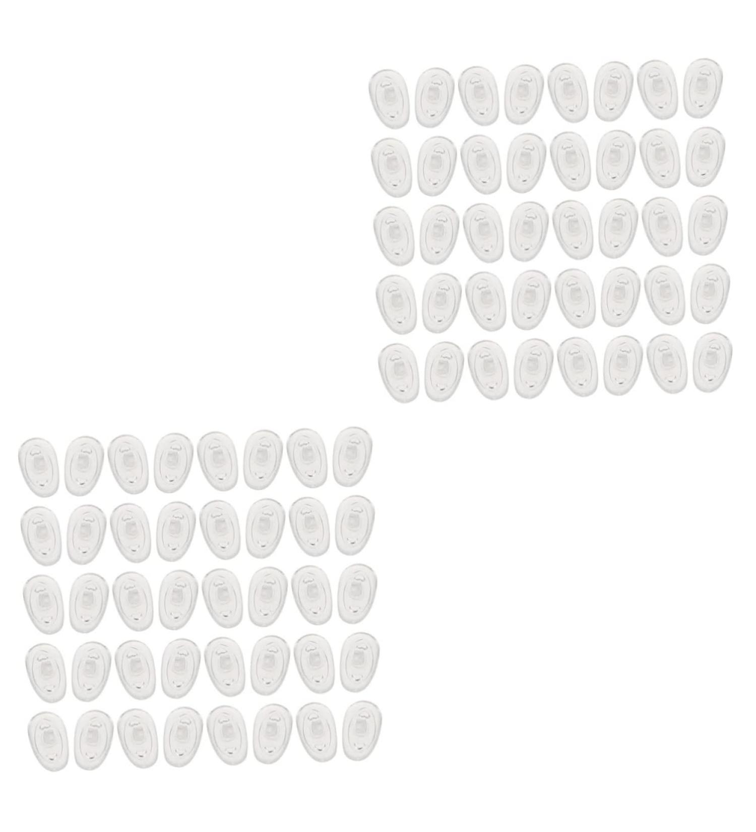 Lurrose 40 Pairs Screw Glasses Nose Pads - Non-Slip Silicone Nose Protection for Glasses Bridge - Replacement Pads for Plastic Frames - Transparent 1.4x0.8cm - Ideal for Comfort & Stability - Buy Online on GoSupps.com