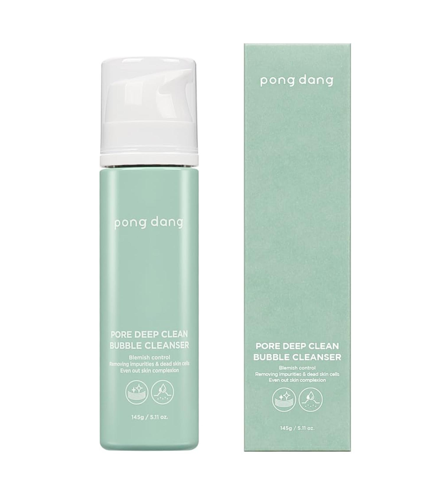 PONGDANG Pore Deep Clean Bubble Foam Cleanser 5.11 fl. oz | Gentle Plant-Based 0.5% BHA for Problematic Skin | Made in Korea | International Shipping Available - Buy Online on GoSupps.com