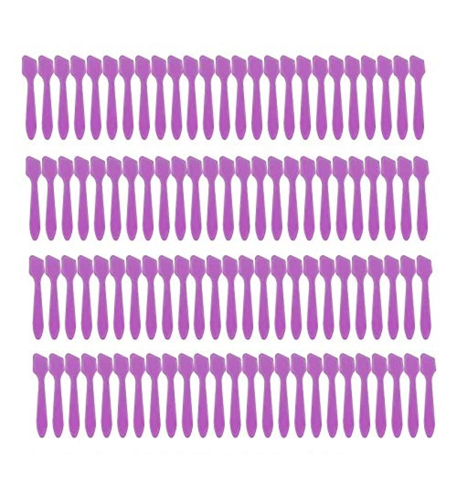 Reusable Mini Makeup Spatulas - 100 Violet Spatulas for Flawless Application | International Shipping - Buy Online on GoSupps.com