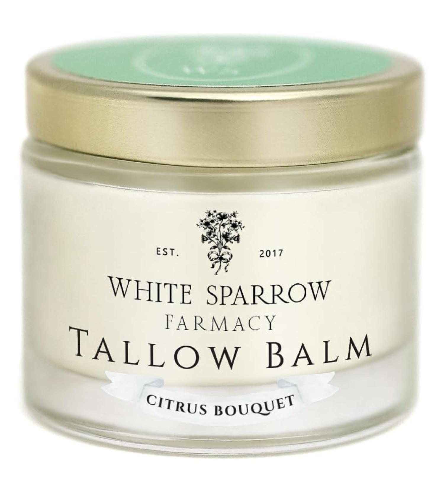 White Sparrow Farmacy Organic Grass Fed Tallow Balm - (Citrus Bouquet) Organic Tallow from Grass Fed Cows & All Organic ingredients. For Face and Body. (2.0 oz)  - Buy Online on GoSupps.com