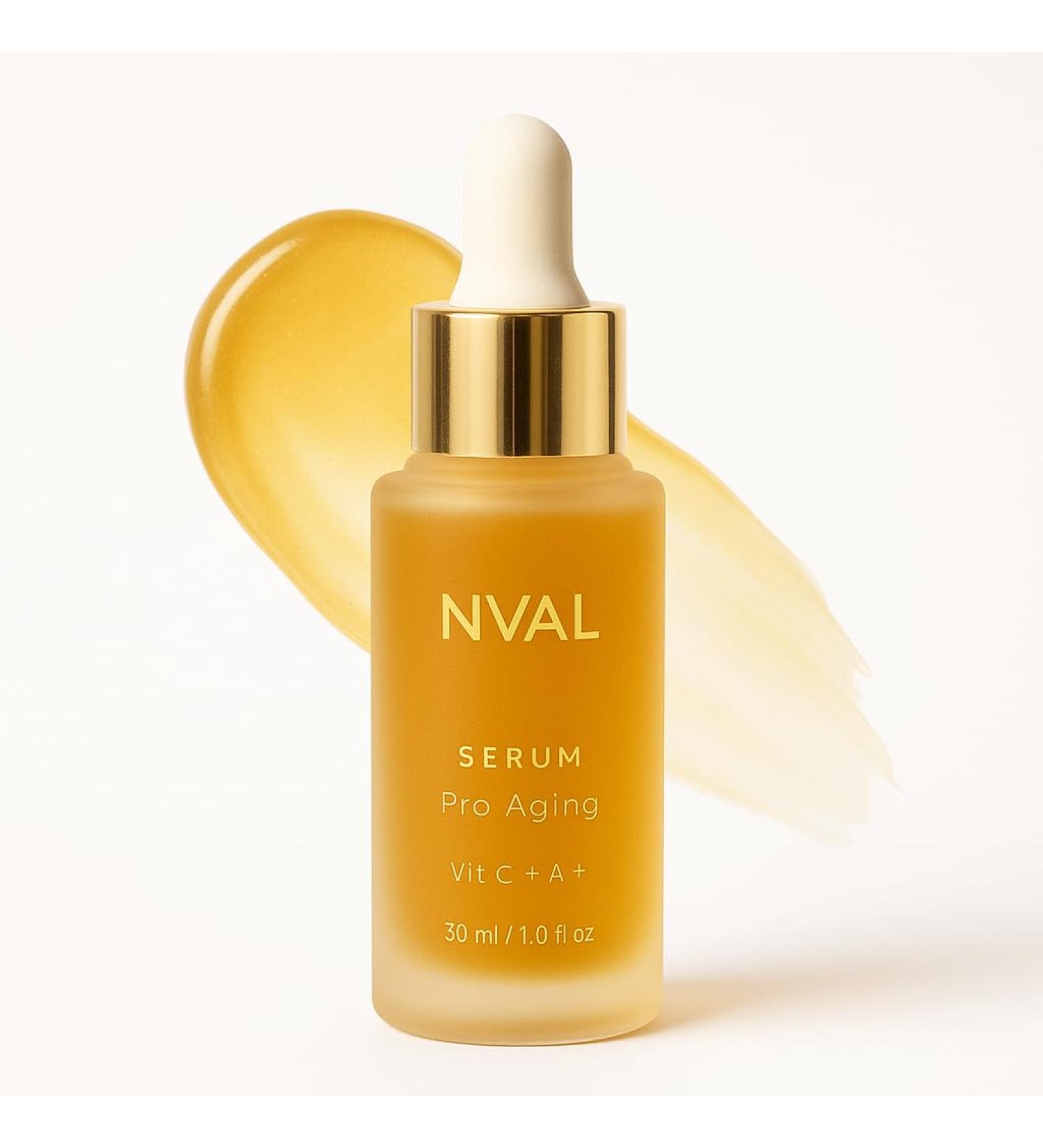  NUAL NVAL - Vitamin C and Hyaluronic Acid Serum 30ml / Reduces wrinkles improves skin tone - Skincare serum - Buy Online on GoSupps.com