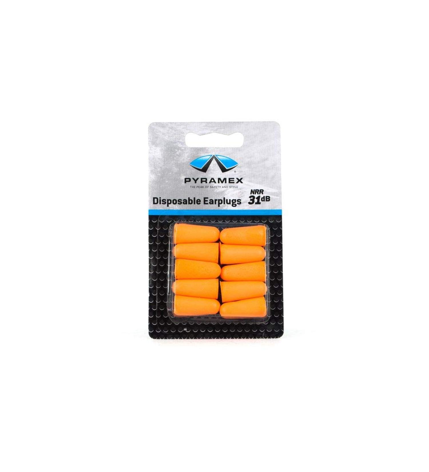 PYDP1000 Pyramex Safety Products Disposable Uncorded Earplugs NRR 31Db Orange