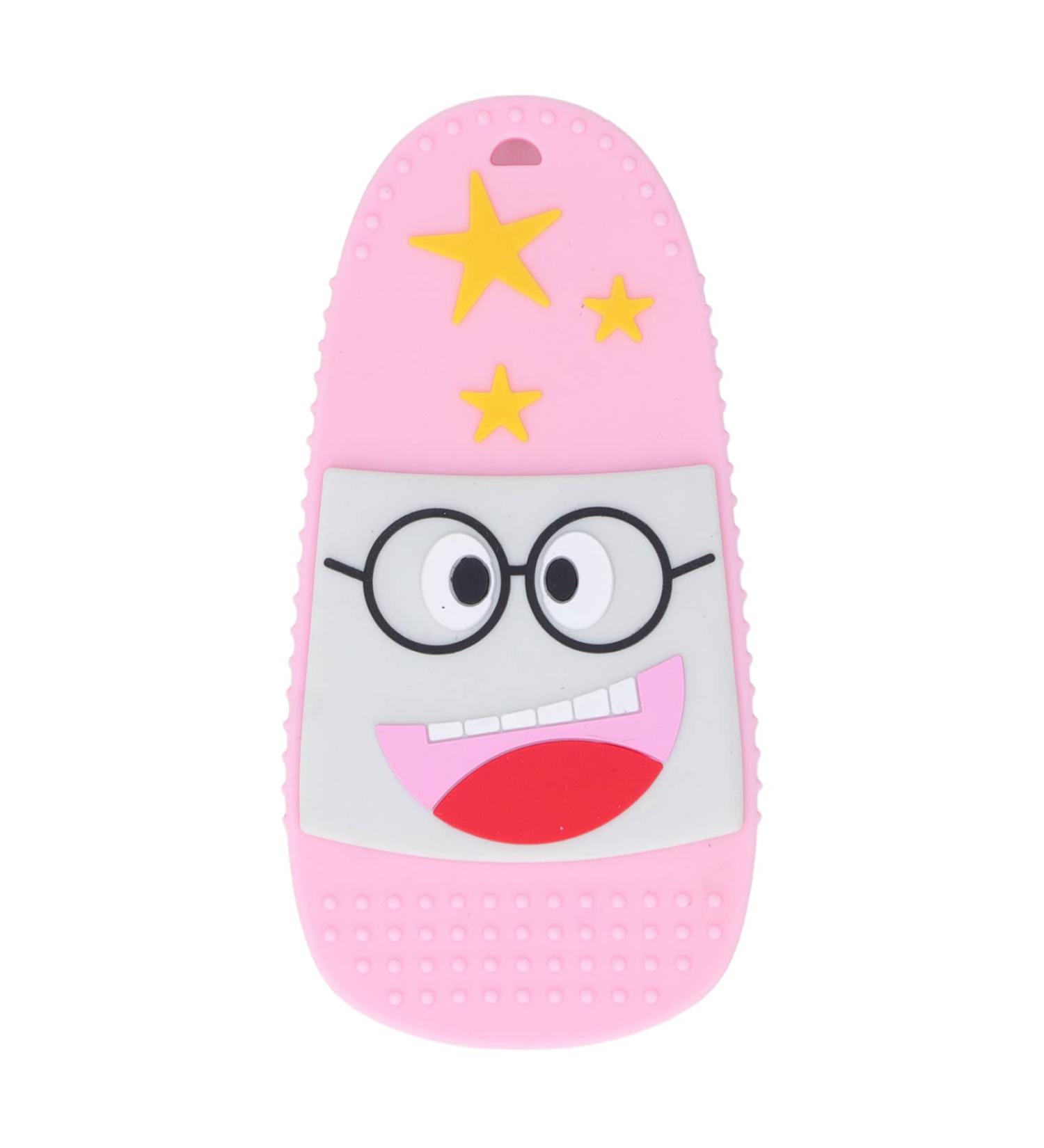Soft Silicone Slipper Baby Teether - Textured Chew Toy for Infant & Toddler Gums (Pink) - Buy Online on GoSupps.com