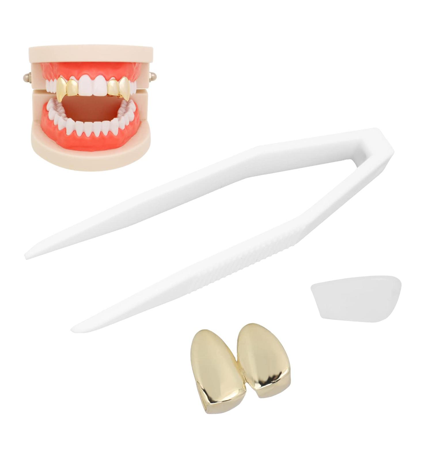 Gold & Silver Tooth Grillz | Fashionable Teeth Grills for Halloween | International Shipping - Buy Online on GoSupps.com