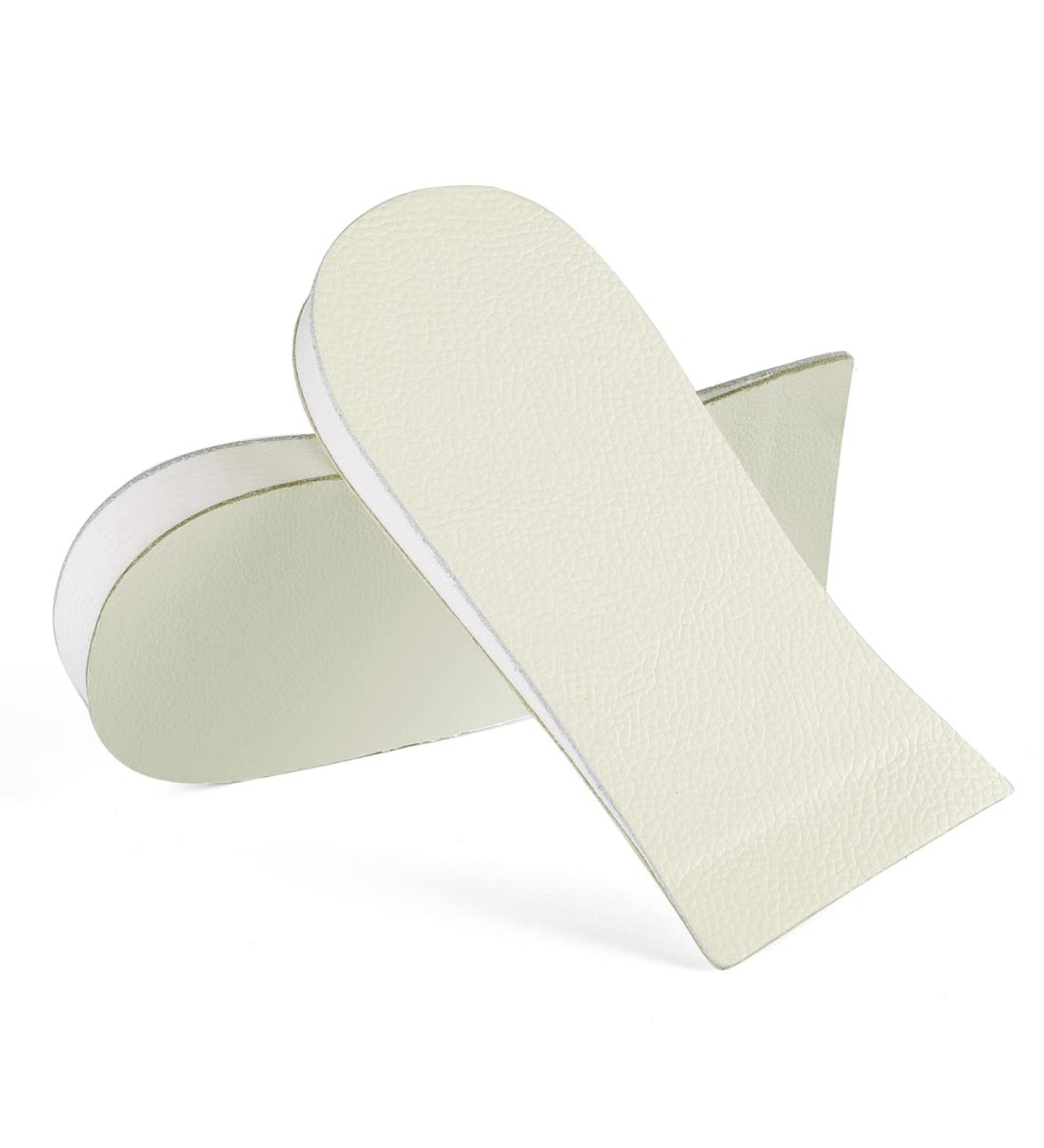 uxcell Height Increase Insoles 1.5cm Taller Shoes Pad for Men Women - White Leather Foam Insert - Pack of 2 - Buy Online on GoSupps.com