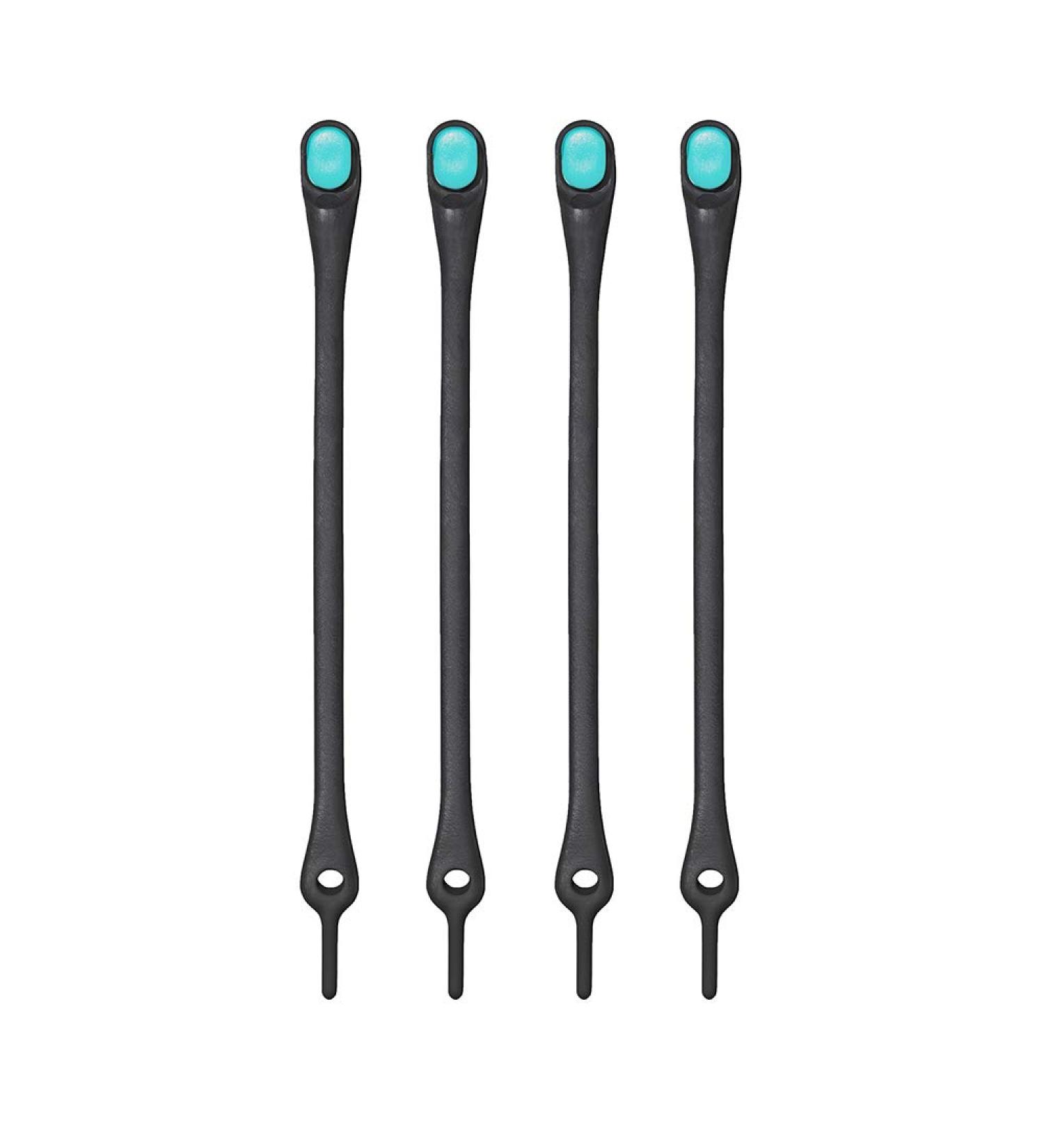 HICKIES 2.0 Elastic Tie-Free Shoelaces - Black/Mint | International Shipping Available - Buy Online on GoSupps.com