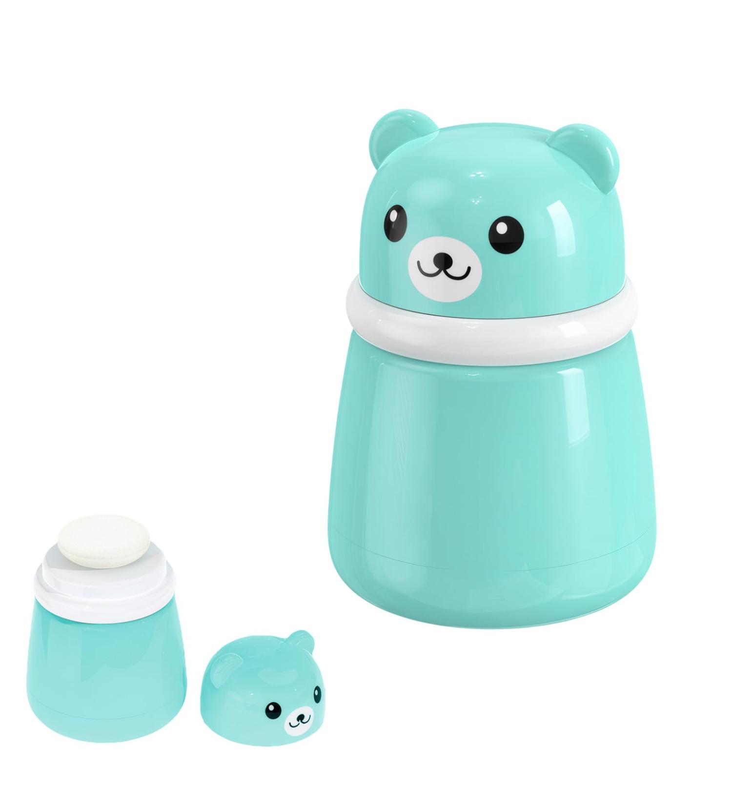 Bo te de Talc Poudre B b Portable avec Houpette R utilisable Distributeur de Talc Vide pour Voyage Bocal en Forme d'Ours de Poudre Corporelle pour Enfant et Femme (sans Poudree) (Bleu) - Buy Online on GoSupps.com