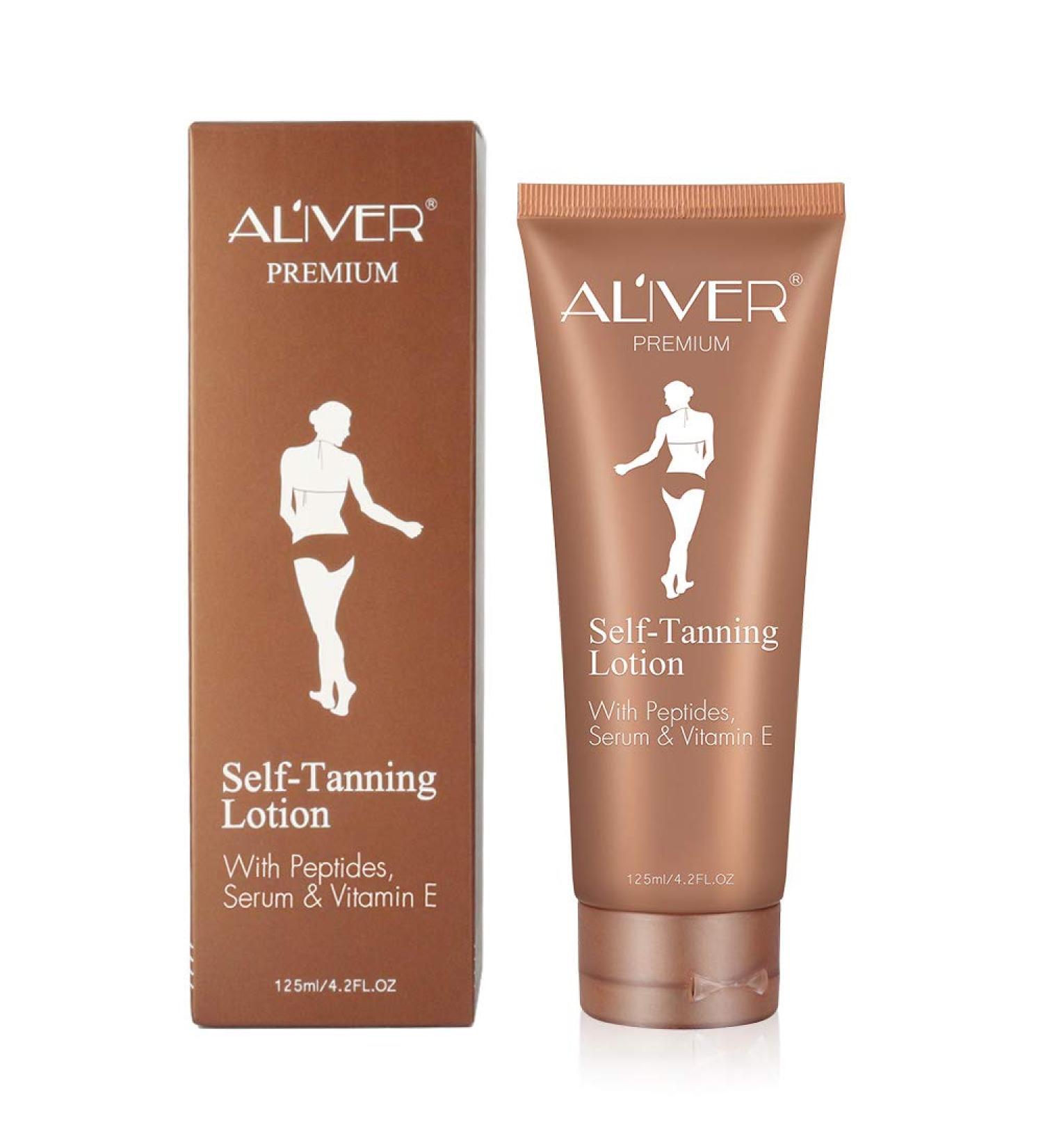 IDUCEN Self-Tanning Lotion - Organic & Natural Ingredients for Darker Bronzed Glow (125ML) - Buy Online on GoSupps.com