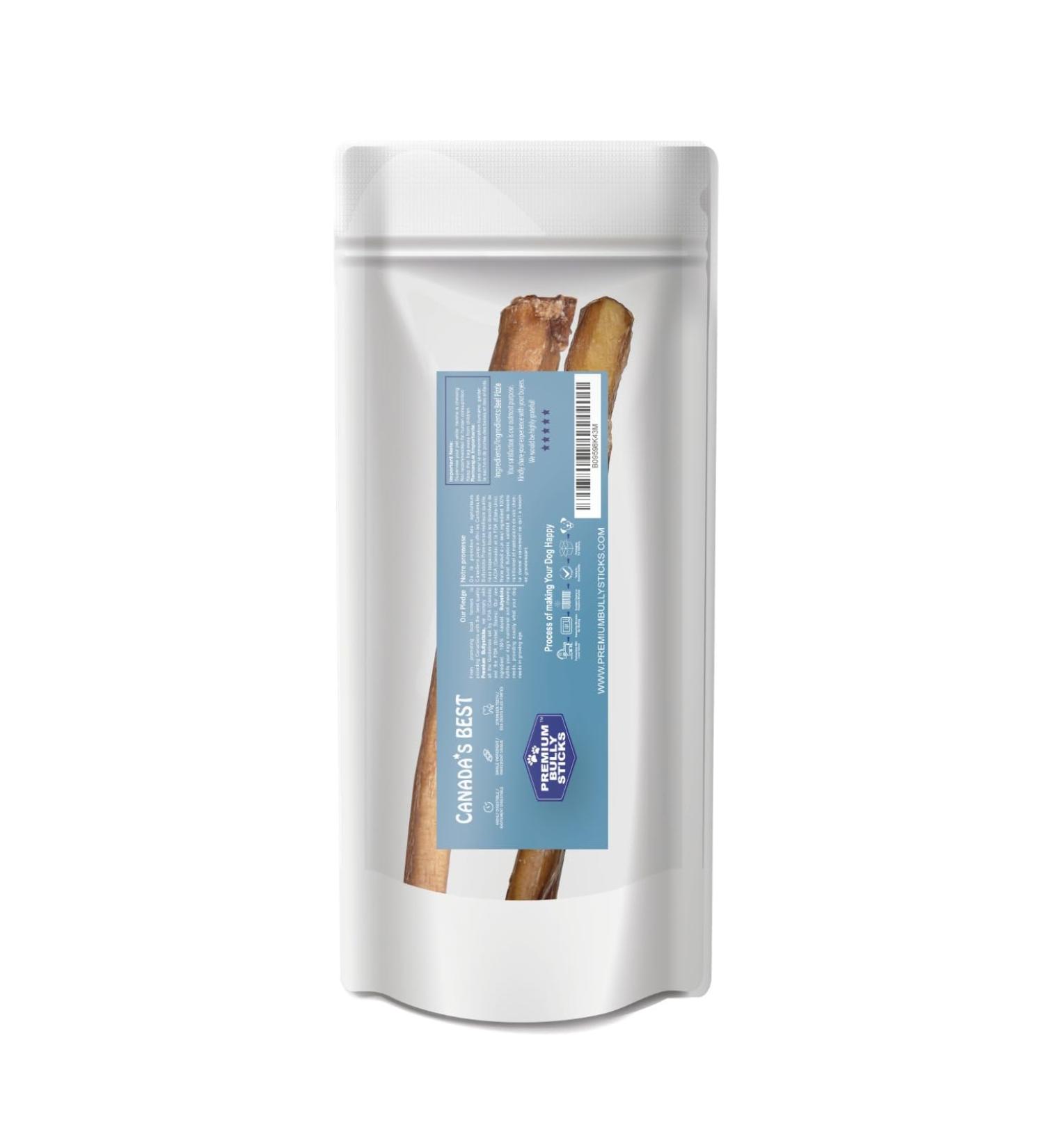 Premium Bully Sticks for Dogs - All Natural Odor Grass Fed Long Lasting Dog Chew Treats - No Artificial Flavor or Preservatives - Extra-Large Single Ingredient Beef Pizzle (12 inch Pack of 2) 1 count (Pack of 2) - Buy Online on GoSupps.com