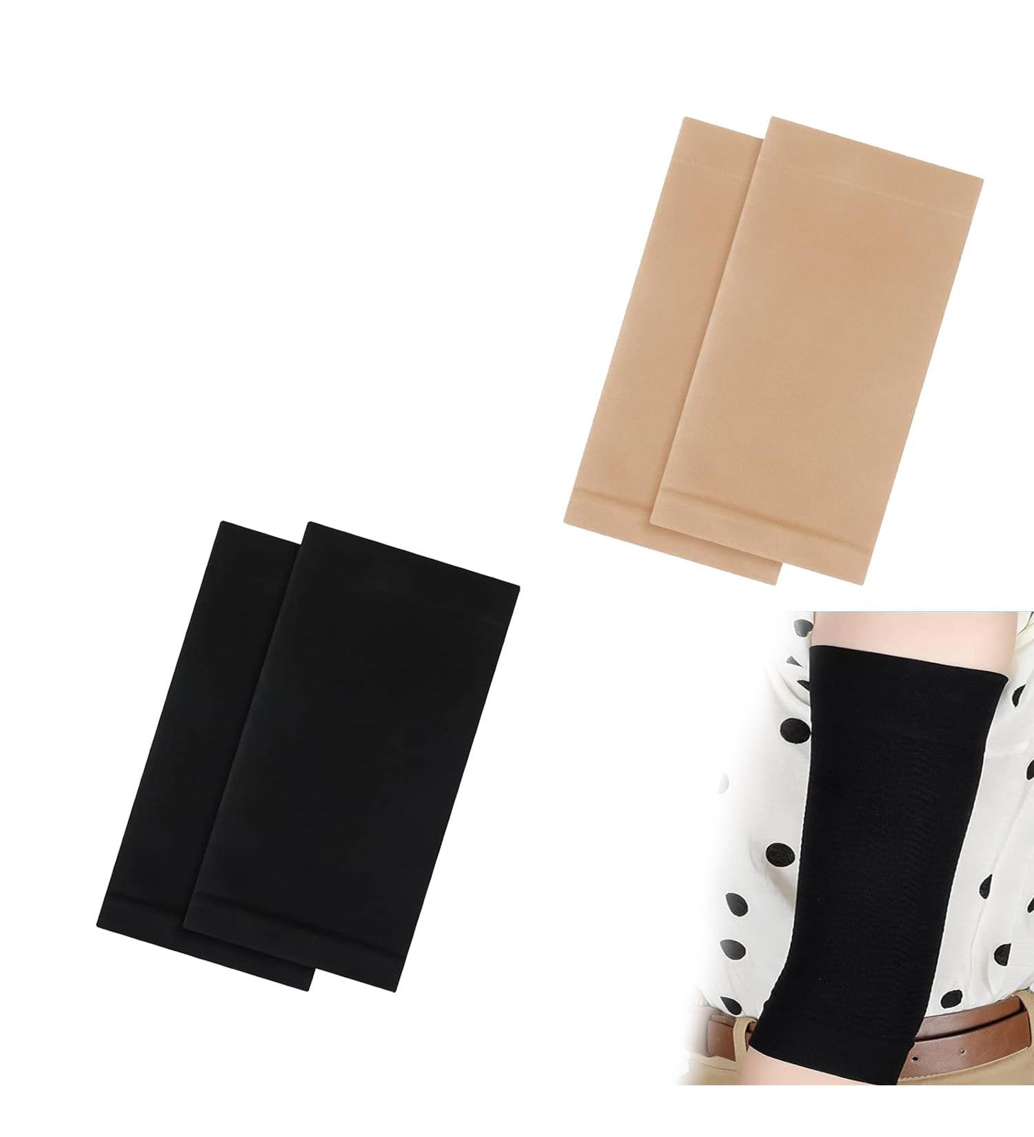 Buy Arm Shape Sleeves - Compression Fit for Weight Loss & Slimming | 2 Pairs - Black & Skin Tone for Women & Girls - Buy Online on GoSupps.com