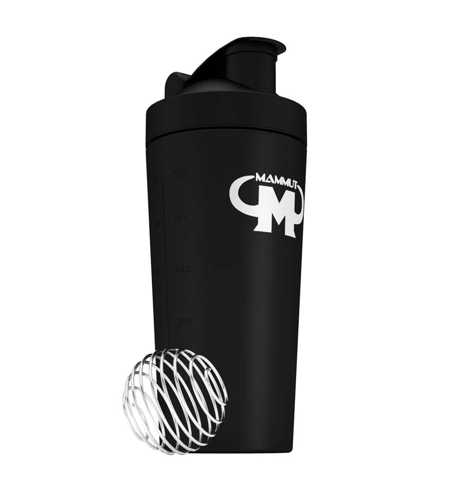 Mammut Nutrition Stainless Steel Protein Shaker with Sieve & Spiral Ball - Black | Optimized for Mixing & International Shipping - Buy Online on GoSupps.com
