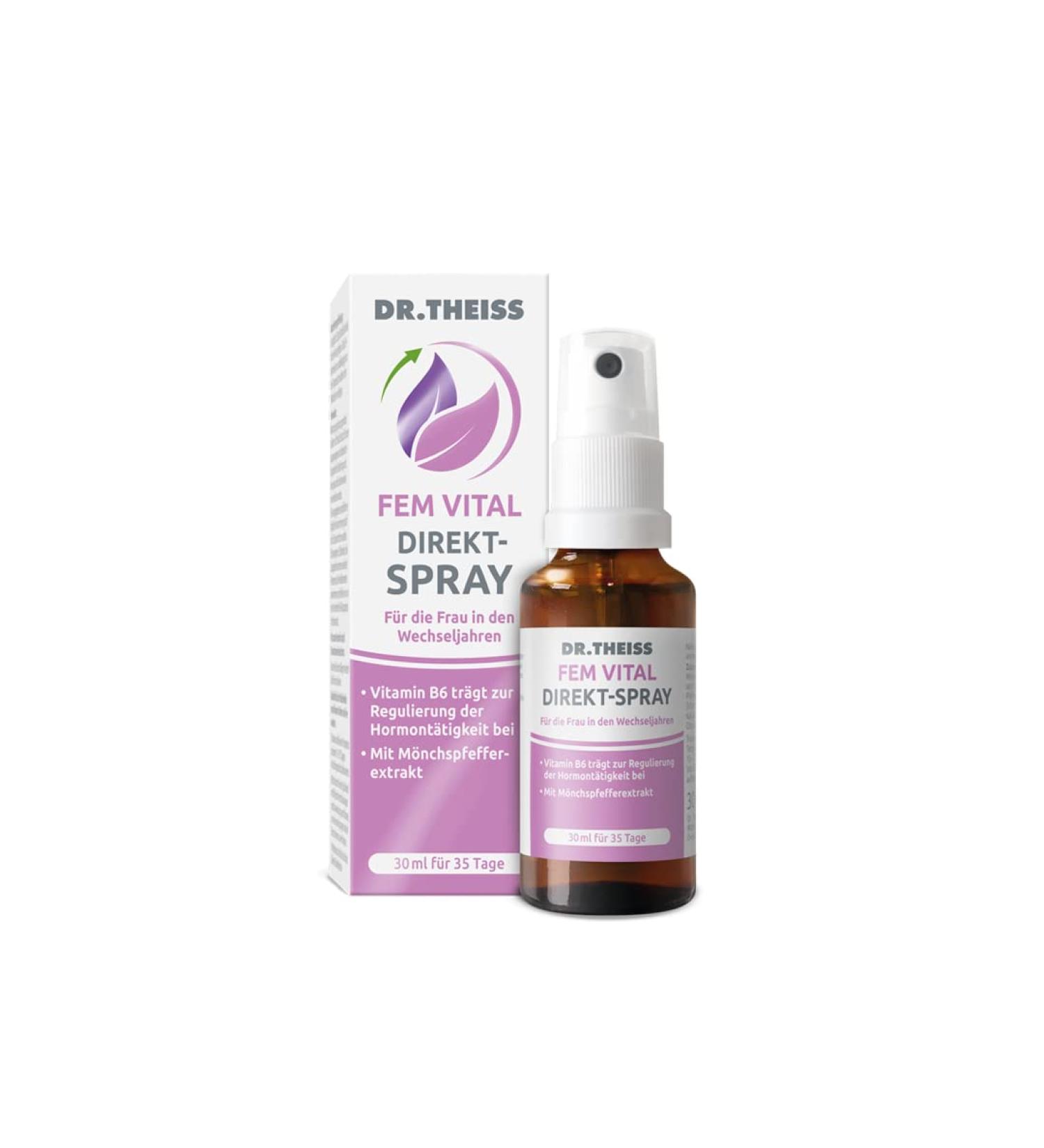 DR. THEISS Fem Vital Direct Spray | Menopause Nutrients for Women | Enhance Wellness & Vitality - Buy Online on GoSupps.com
