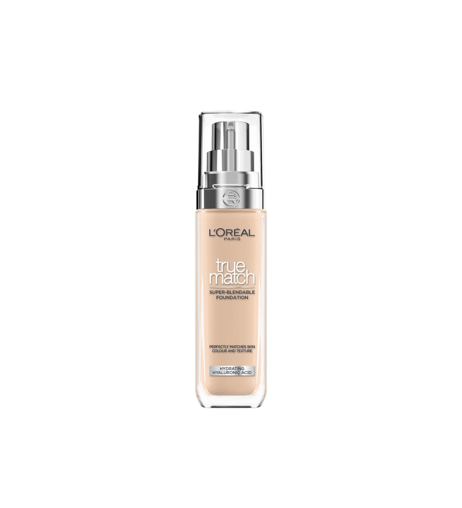 L'Or al Paris True Match Liquid Foundation Skincare Infused With Hyaluronic Acid SPF 17 Available in 40 Shades Cool Shade 3 R/3 C 30 ml - Buy Online on GoSupps.com