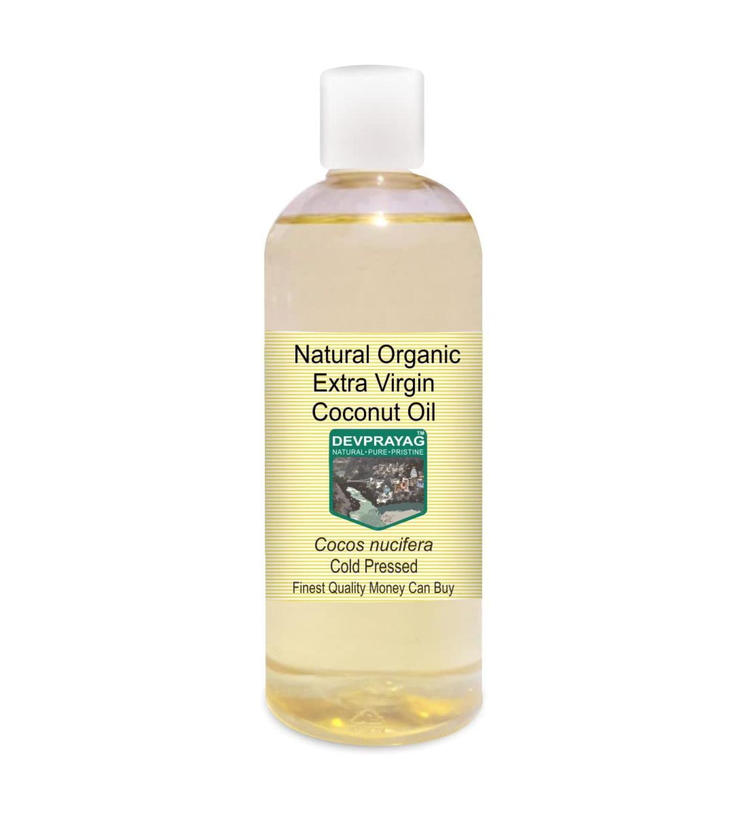 Buy Devprayag Natural Organic Extra Virgin Coconut Oil - 200ml Cold Pressed Therapeutic Grade for Healthy Skin & Cooking - Buy Online on GoSupps.com
