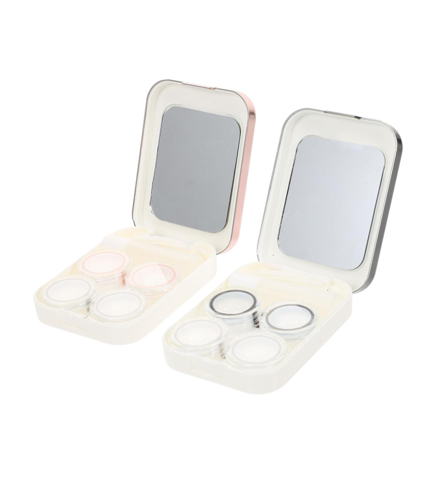 Buy SOLUSTRE Colored Contact Lenses with Mirror Film - Dustproof Travel Box - 2 Sets | International Shipping Available - Buy Online on GoSupps.com