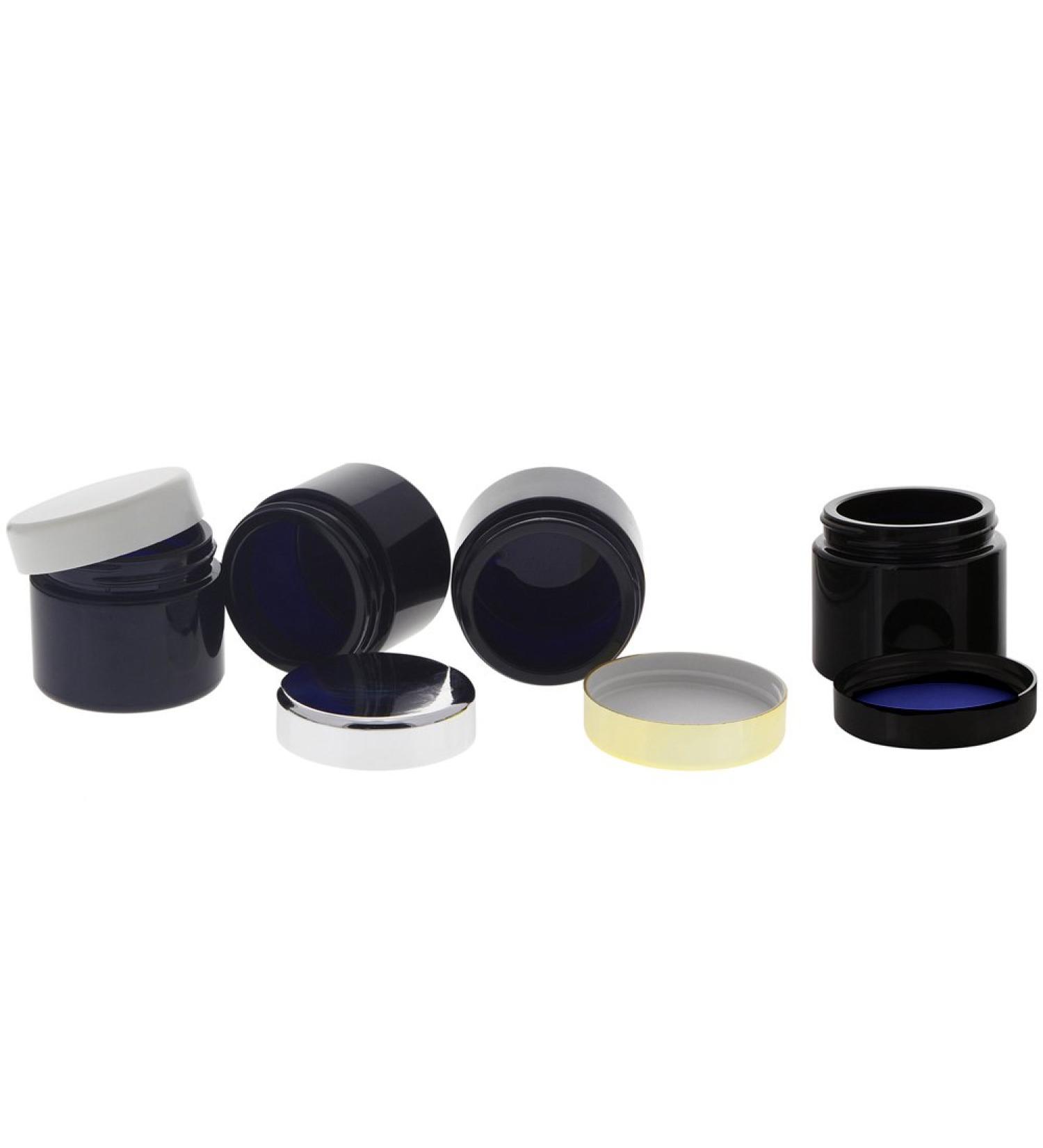 Buy Violet Miron Glass Ticking 50ml - Colored Lid Mix Set for Cosmetics | Premium Empty Cream Jars - Buy Online on GoSupps.com