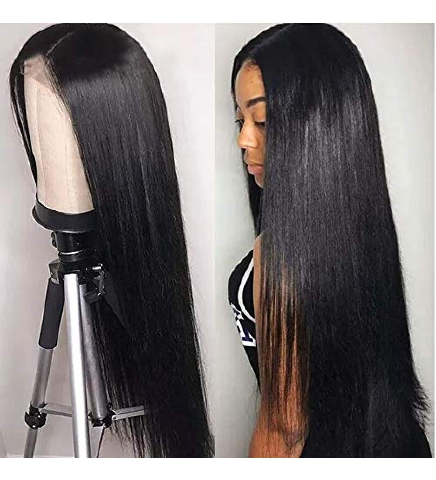 CHEETAHBEAUTY 20 Inch T Part Lace Front Wig - Natural Black Human Hair for Black Women - Buy Online on GoSupps.com