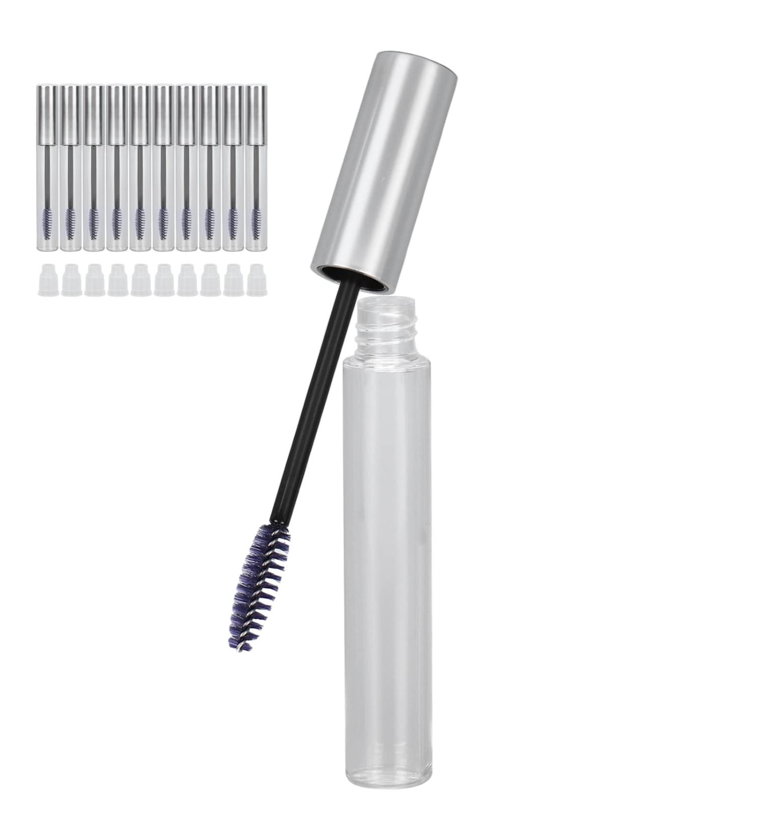 Eyelash Cream Container DIY Cosmetics Eyelash Cream Empty Mascara Tube Wand 12ml with 10 Rubber Inserts for DIY Cosmetics for Applying Castor Oil - Buy Online on GoSupps.com