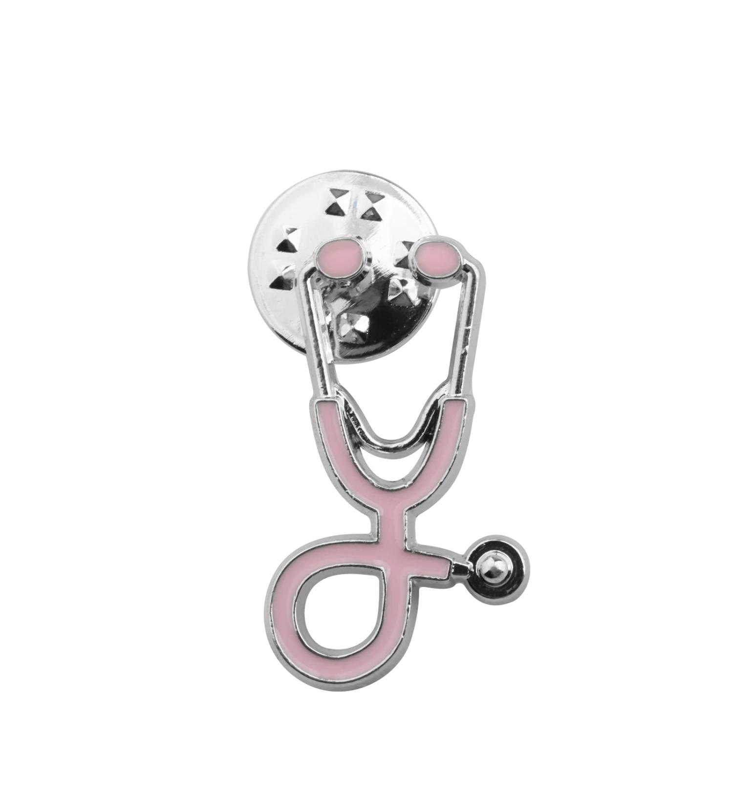 Buy Nurse Stethoscope Enamel Pin | Medical Doctor Brooch | Perfect Christmas Gift for Nurses - Pink - Buy Online on GoSupps.com