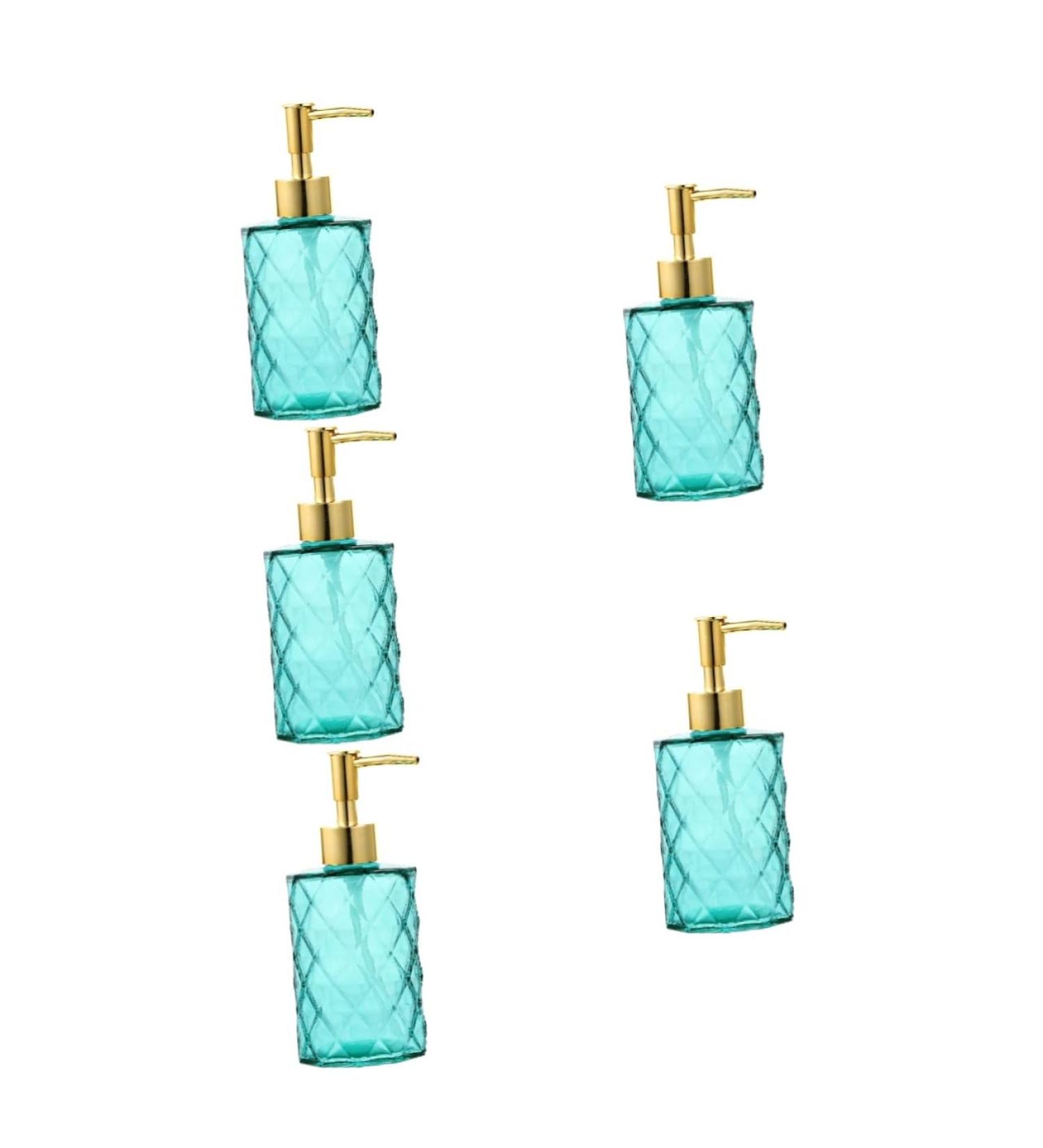 Amosfun 5-Pack 4oz Glass Lotion Bottles with Lids - Portable Soap Dispenser & Storage Containers for Travel - Buy Online on GoSupps.com