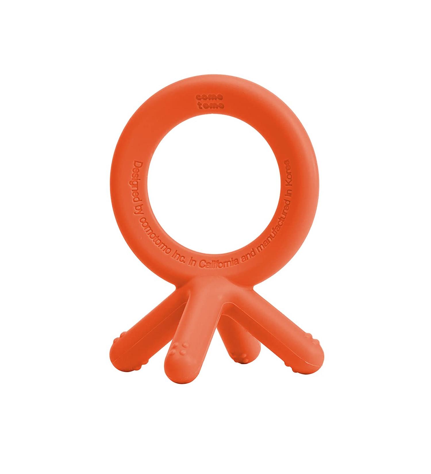 Comotomo Silicone Baby Teether - Orange | BPA-Free Teething Toy - Buy Online on GoSupps.com
