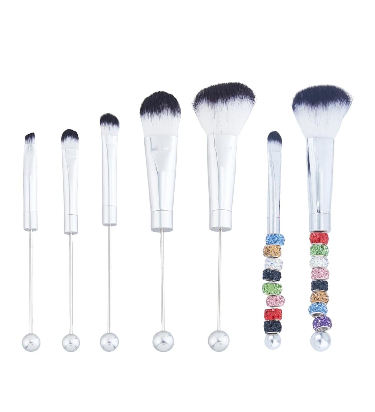 Buy SUPERFINDINGS Beadable Makeup Brush Kit - 5 Pcs Brushes & 48 Rhinestone Beads for DIY Makeup | Perfect Gift for Women & Sisters - Buy Online on GoSupps.com