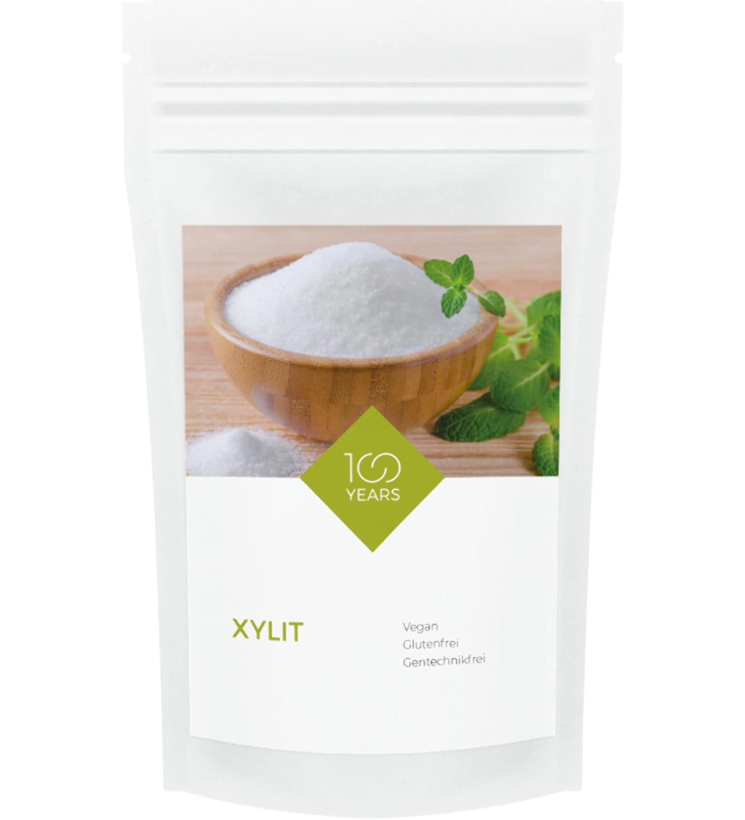 Buy 100 Years Xylitol 1000g - Calorie-Reduced Sugar Alternative Birch Sugar Non-GMO - German Quality Sweetener - Buy Online on GoSupps.com