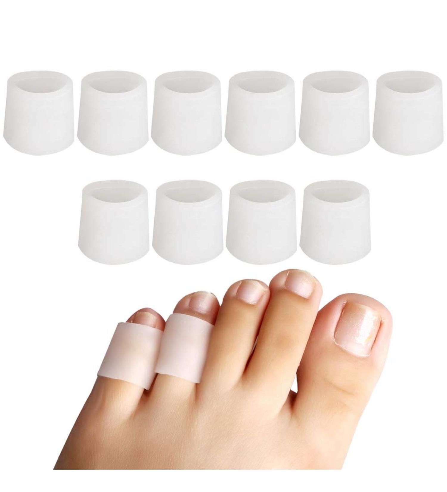 Nuosen Soft Gel Toe Sleeves - 5 Pairs | Corns Remover, Blister Protection & Grinding Feet Relief - Buy Online on GoSupps.com