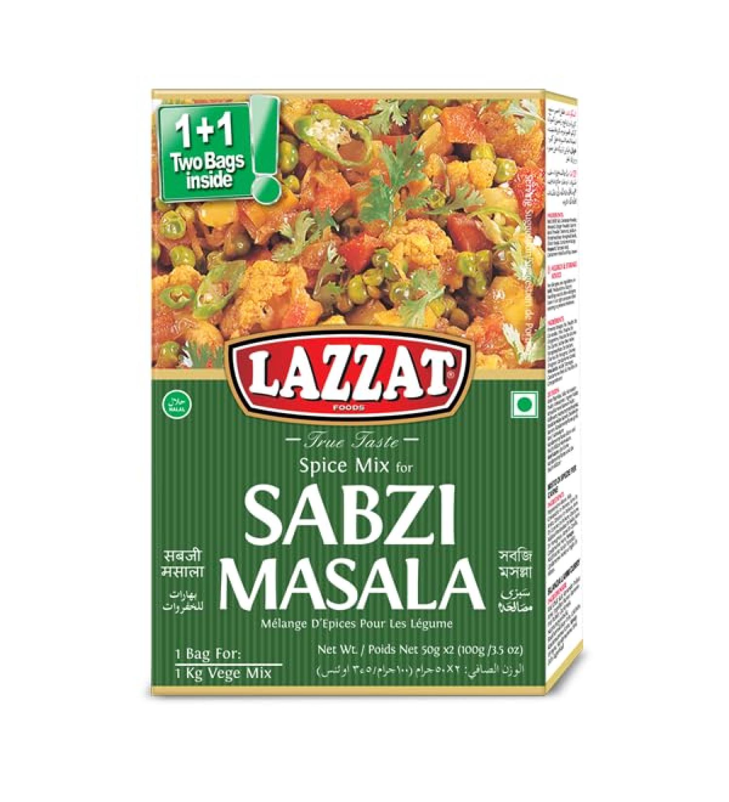 Lazzaat Sabzi masala 6x100g - spice mix
