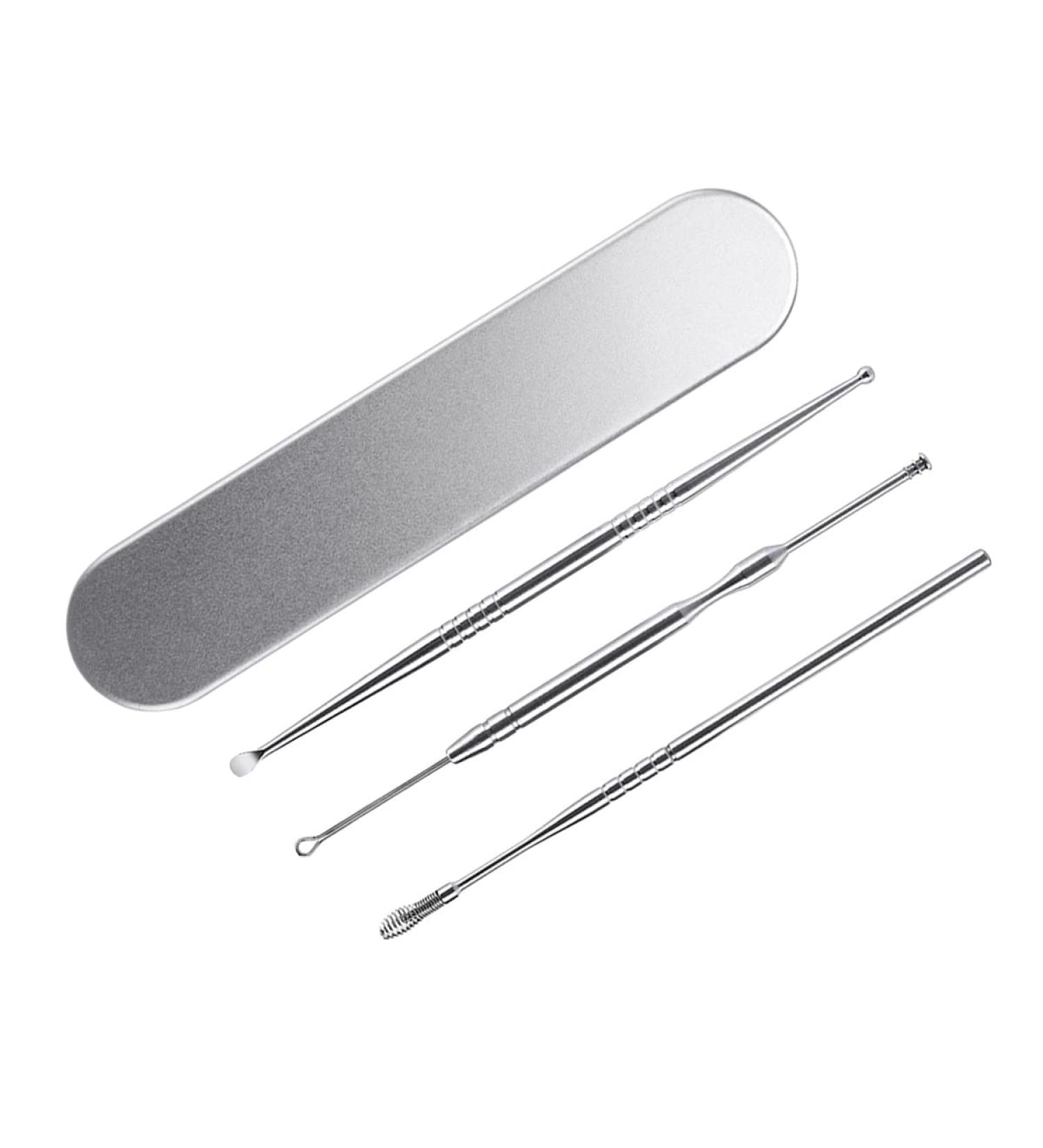Stainless Steel Ear Cleaning Kit - Earcuff Ear Spoon - Ear Wax Cleaner - Buy Online on GoSupps.com