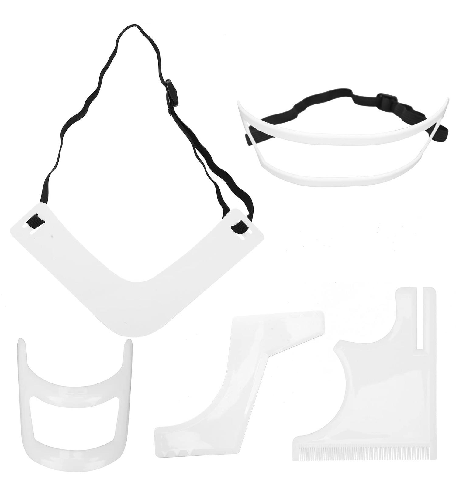 5-Piece Beard Formation Tool Set for Men | Beard Guideline & Mustache Styling Templates - Ultimate Care Kit - Buy Online on GoSupps.com