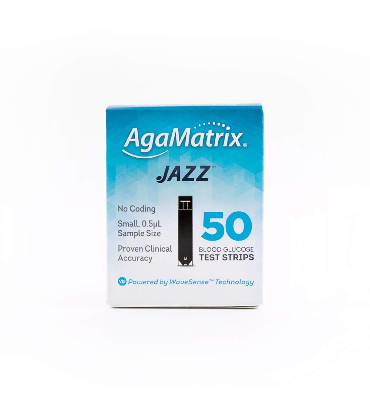 AgaMatrix 50 Piece Jazz Test Strip 0.05 lb - Reliable Glucose Testing Strips - Buy Online on GoSupps.com