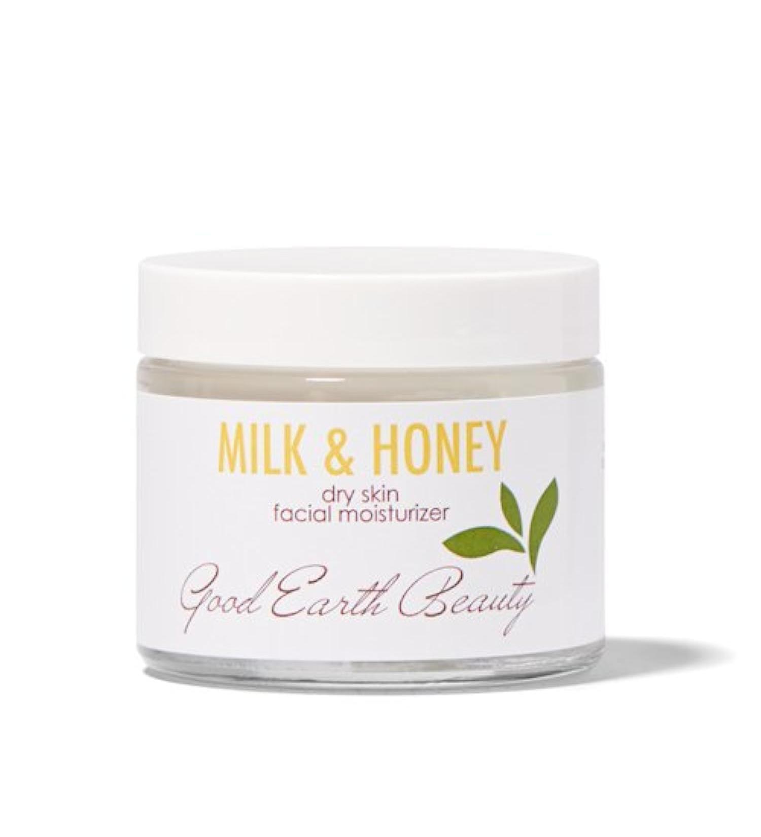 Good Earth Beauty Natural Facial Moisturizer Milk and Honey - for Dry Skin 2.3 Ounce