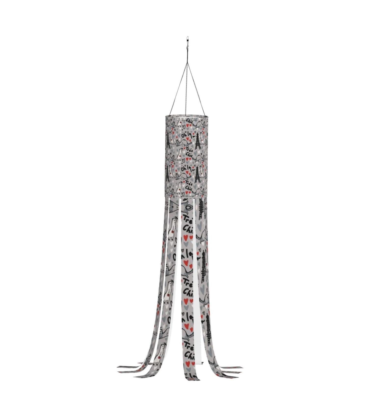 French Fashion Model Ferrets Halloween Windsock Ghost Flag 40" Halloween Outdoor Hanging Decorations Garden Window Yard Decor - Buy Online on GoSupps.com