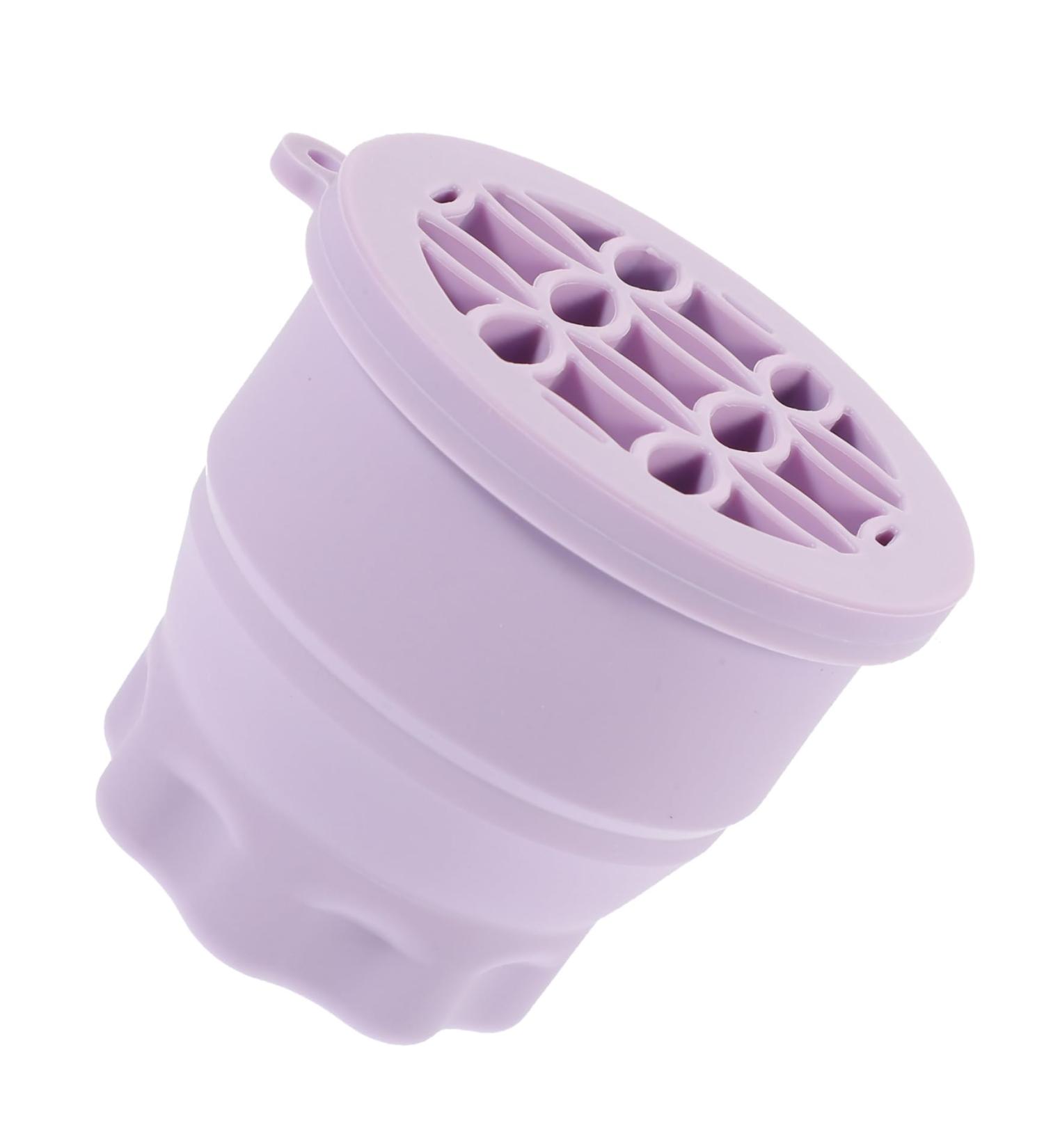 HOMSFOU cleanser tools makeup brush beauty tool cleaning bowl Brush Cleaning Pad brush cleaning tool Brush Cleaner drying rack cleaning cup detergent cosmetic Silica gel set purple 9.2X9.2X8.6CM Purple - Buy Online on GoSupps.com