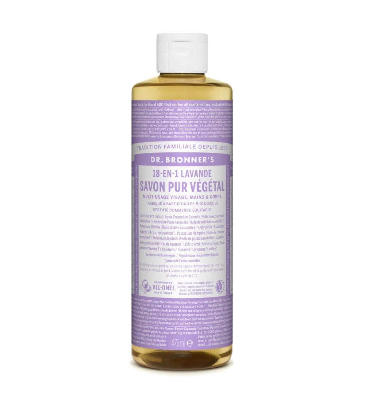 Savon liquide lavande Dr Bronner's 475 ml Lavande 475 ml (Lot de 1) - Buy Online on GoSupps.com