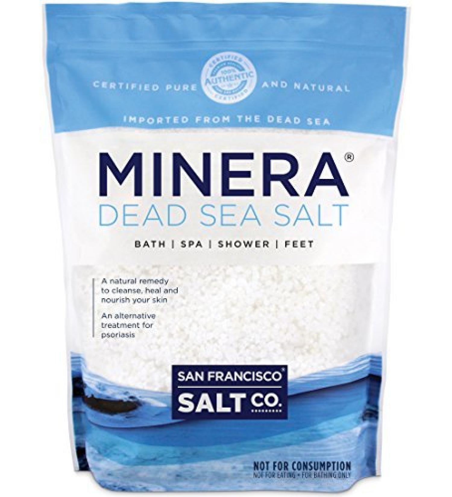 Minera Dead Sea Salt 19 lbs Coarse - 100% Pure Natural Treatment for Psoriasis, Eczema, Acne - 19 Pound Pack - Buy Online on GoSupps.com