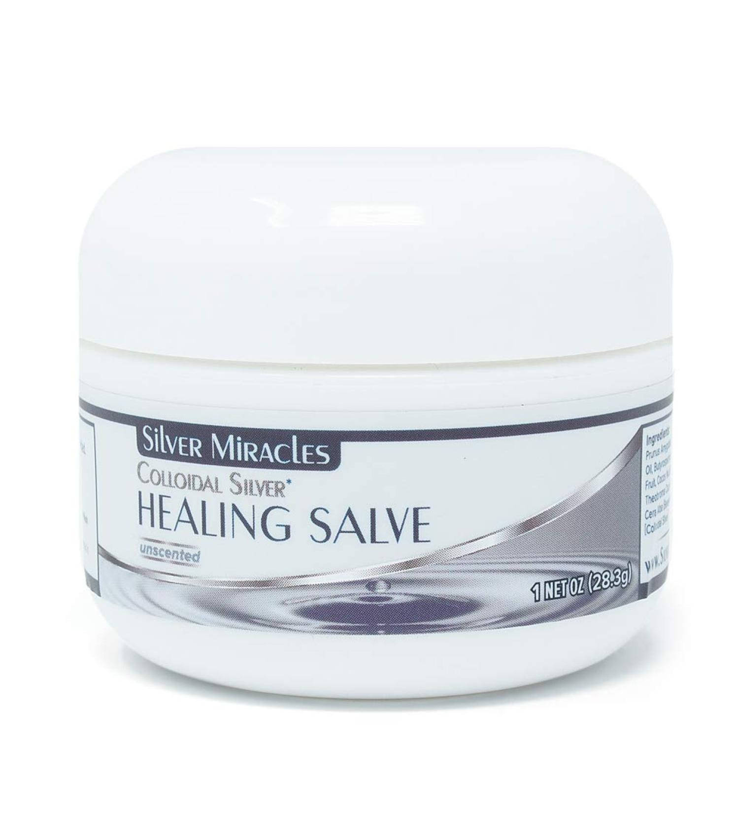 Silver Miracles Colloidal Silver Healing Salve - 1 oz | Natural Skin Relief - Buy Online on GoSupps.com